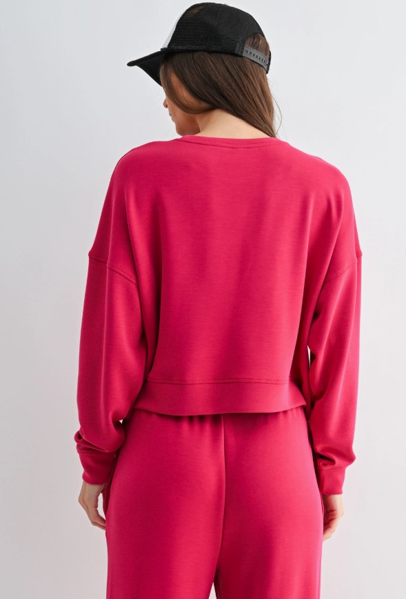 Plum Pink - Laguna Dropped Shoulder Sweatshirt