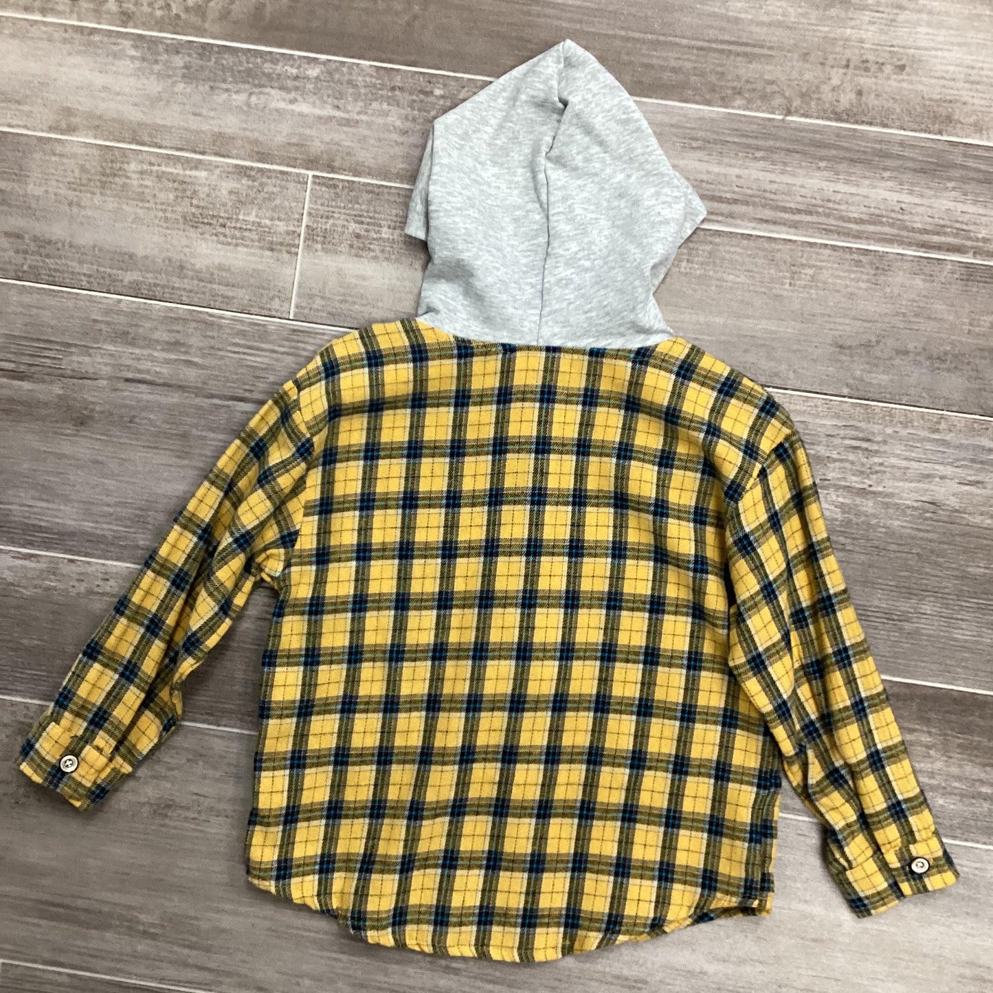 Yellow/Blue Plaid Hoodie Shirt