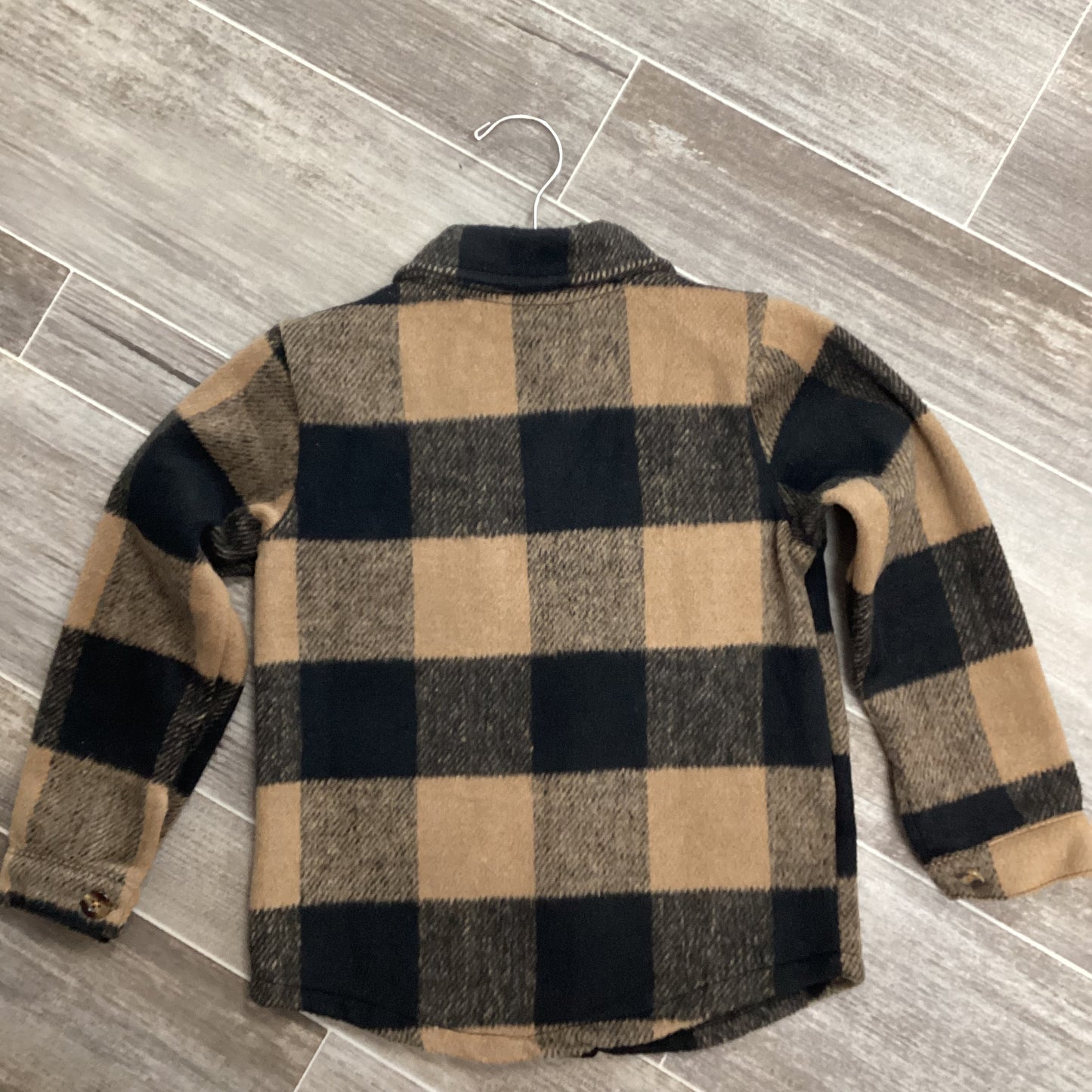 Tan/Blk Plaid Shacket