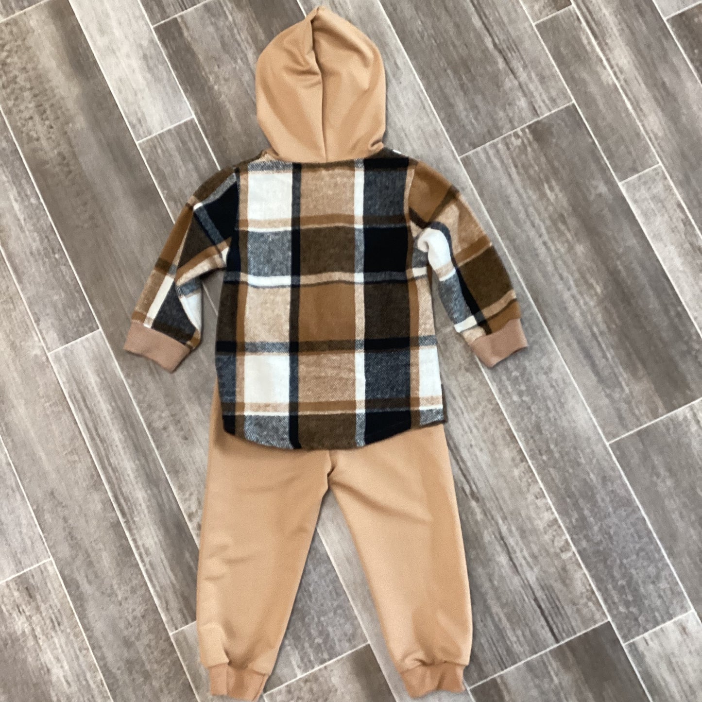 Brown Plaid 2Pc Set