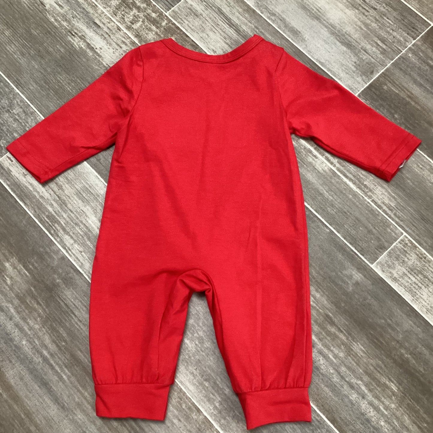 Red "Merry and Bright" Baby Romper- 3-6 Months