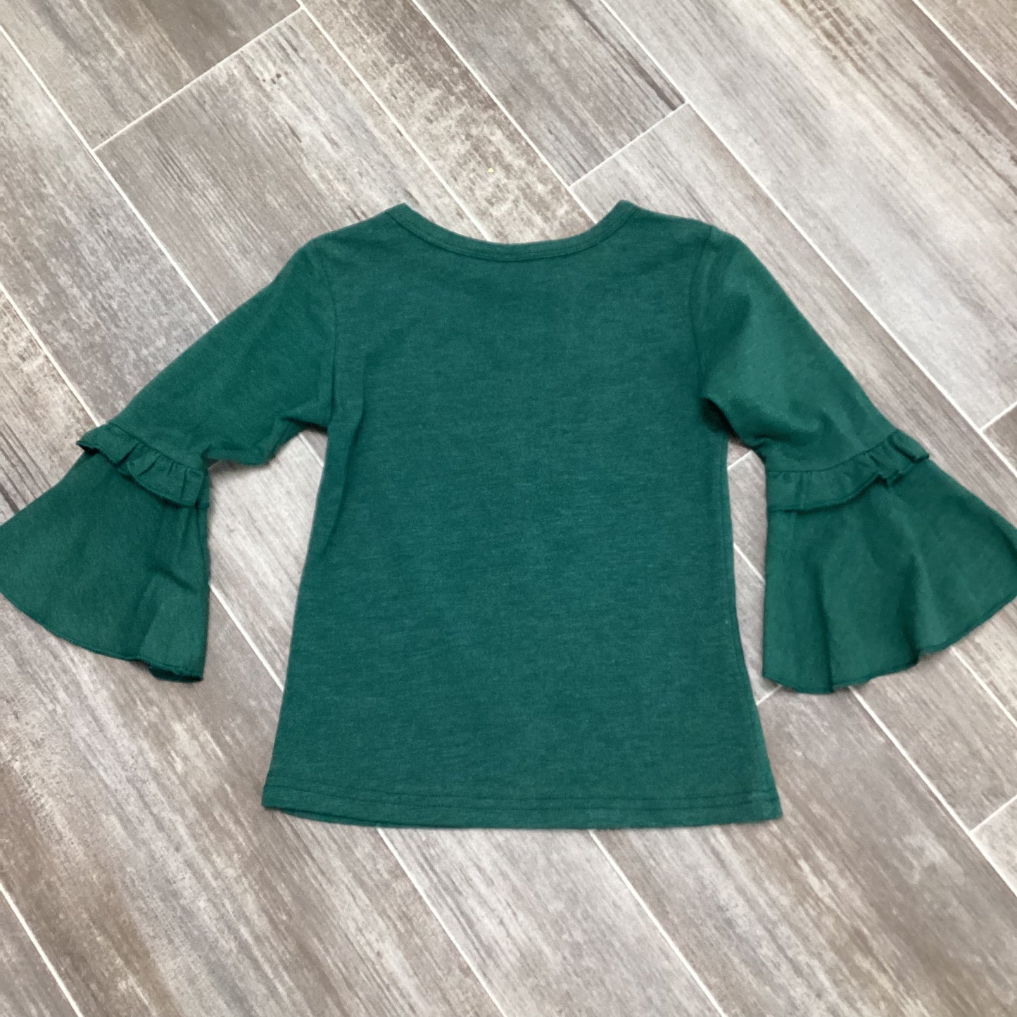 "Merry Christmas& Ruffle Sleeve Top