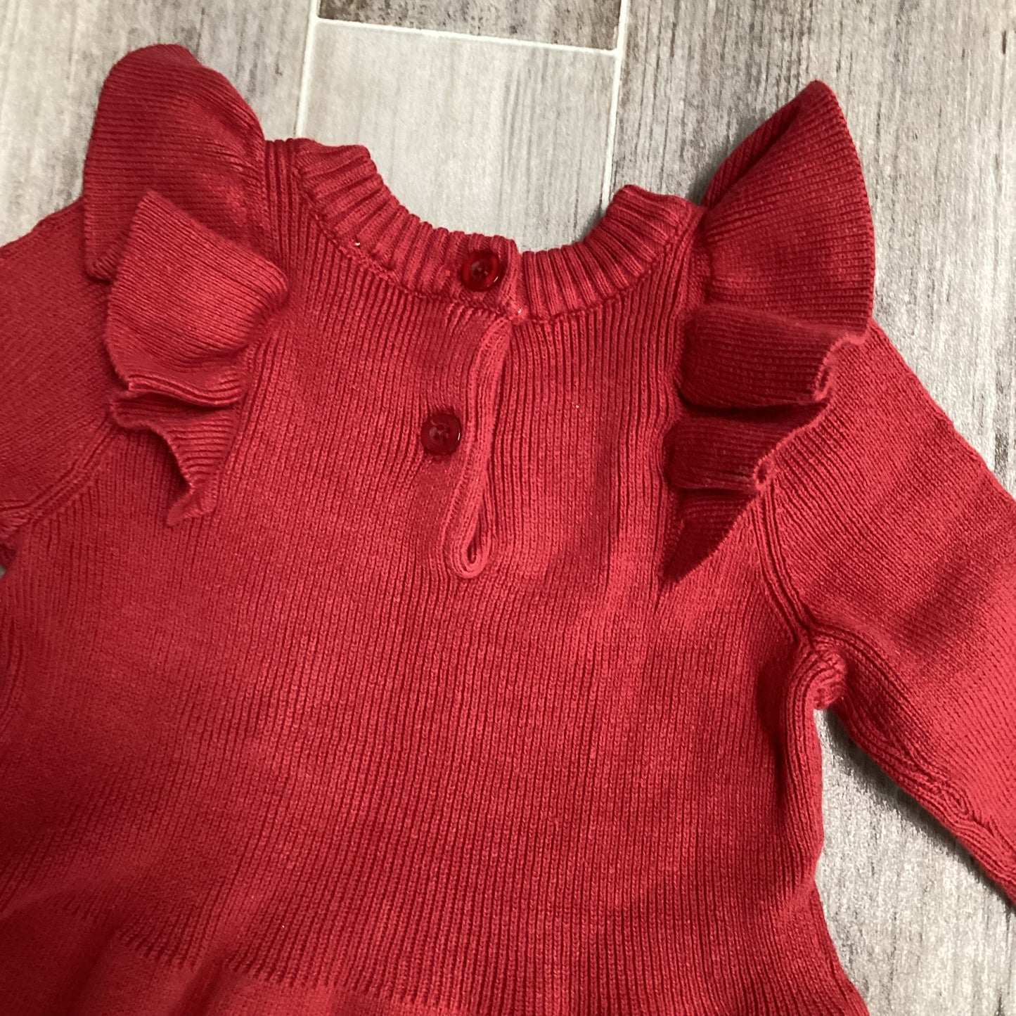 Red Knitted Sweater Dress