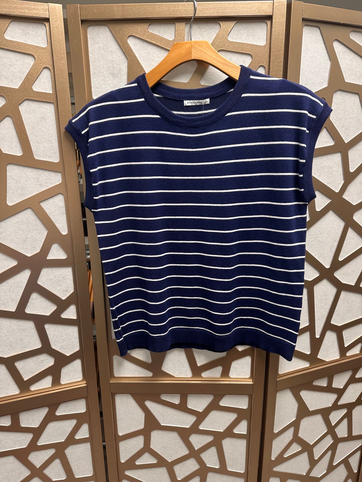 Navy and Ivory Stripe Shirt