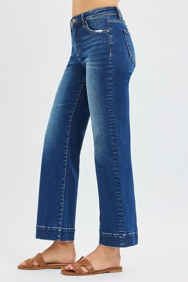 Risen High Rise Straight Jeans
