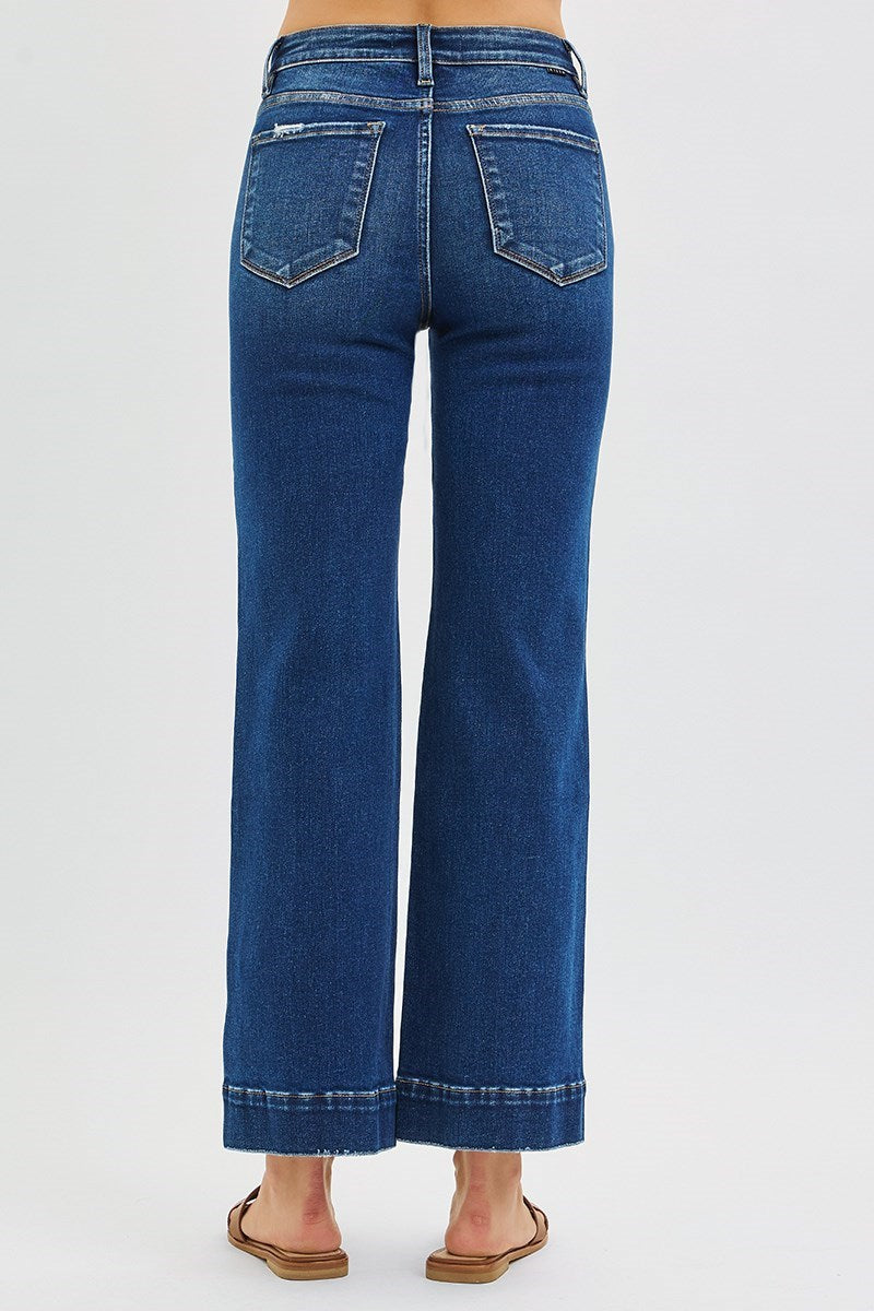 Risen High Rise Straight Jeans