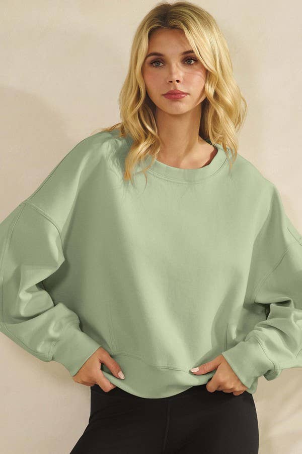 Women's Cotton Modal Crewneck Short Pullover