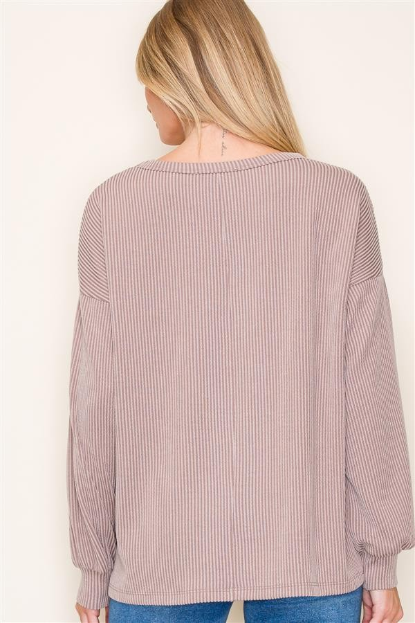 Cocoa Wide Neck Knit Top