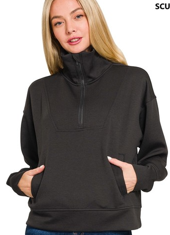 Scuba half zip pullover