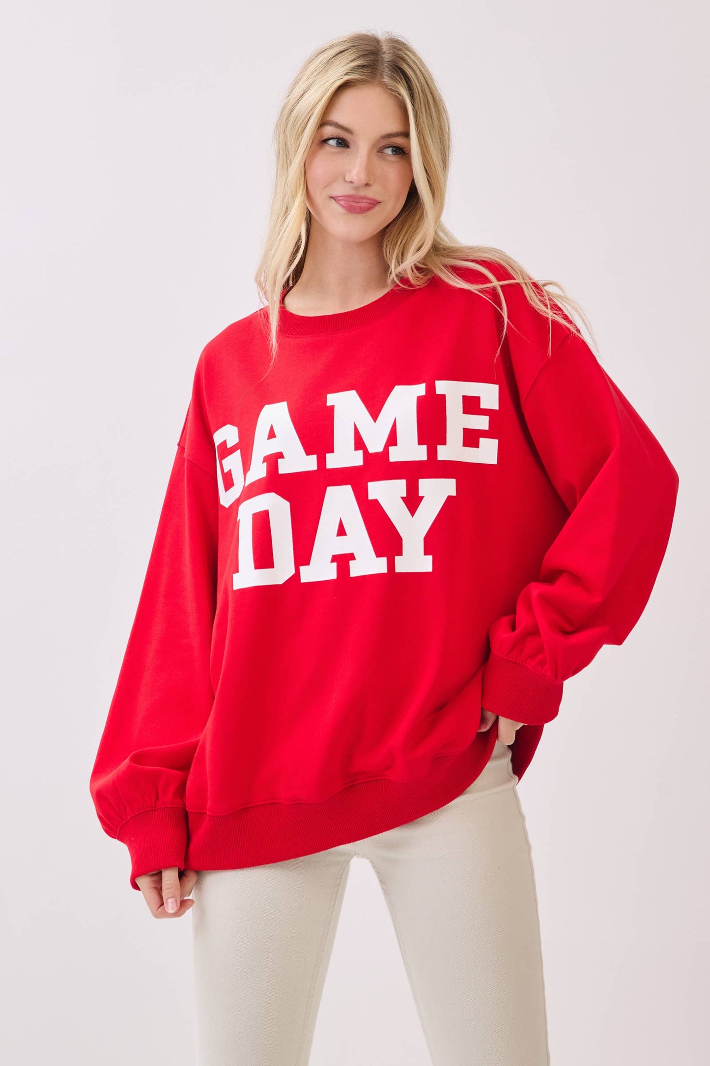 Red Bold Varsity Game Day Sweatshirt