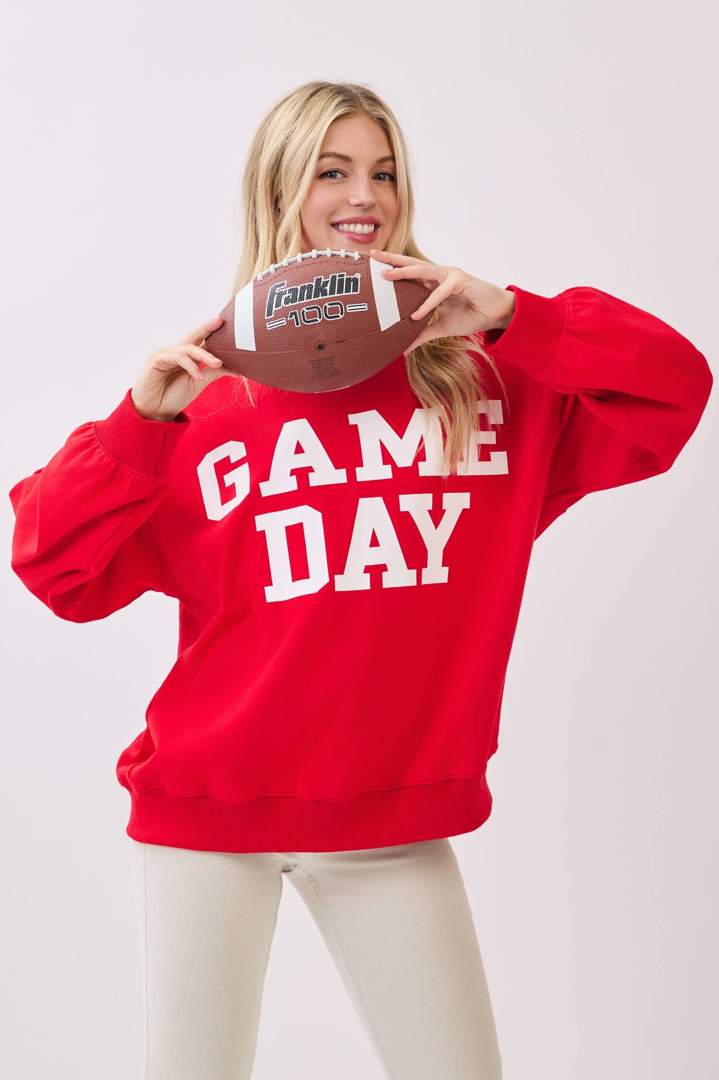 Red Bold Varsity Game Day Sweatshirt
