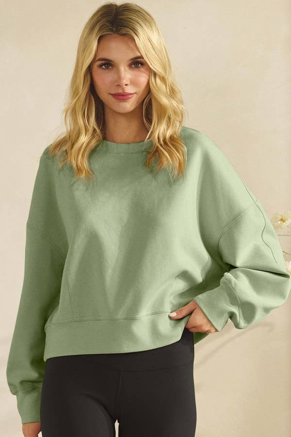 Women's Cotton Modal Crewneck Short Pullover