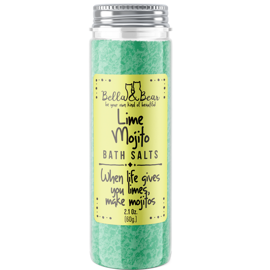 MIni Travel Size Bath Salts | Stocking Stuffer : Lime Mojito