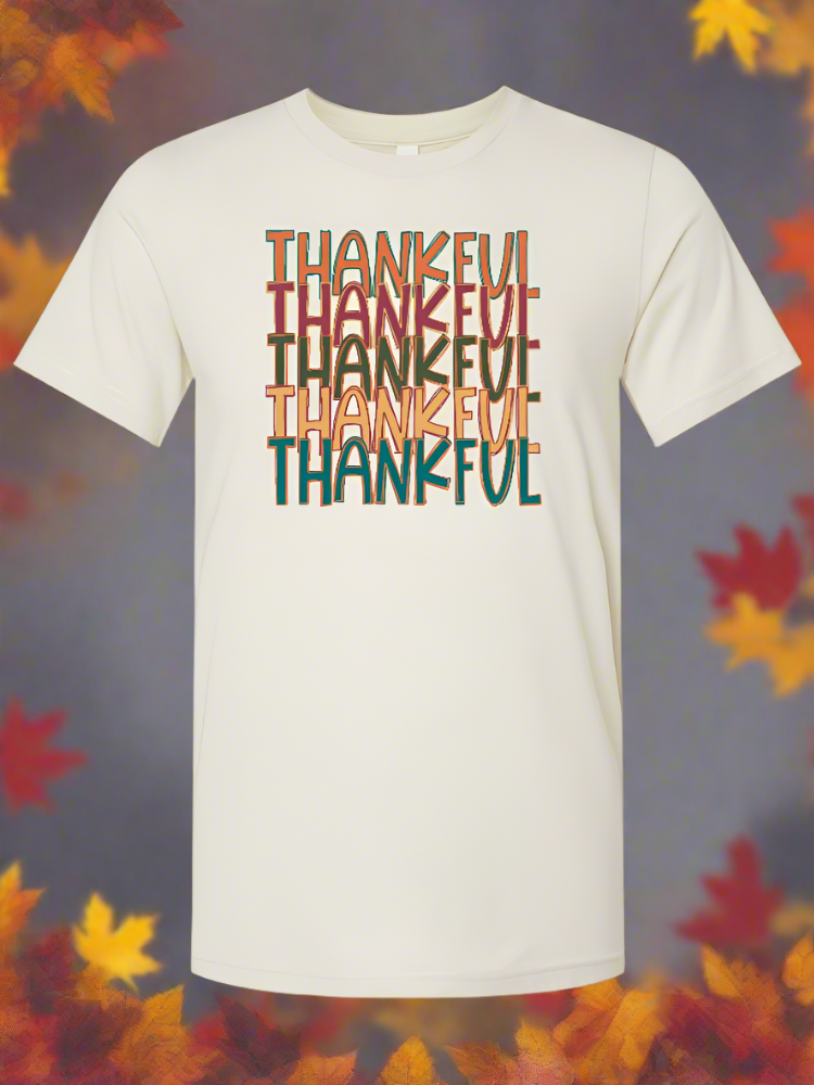 Multi "Thankful" Graphic T-Shirt