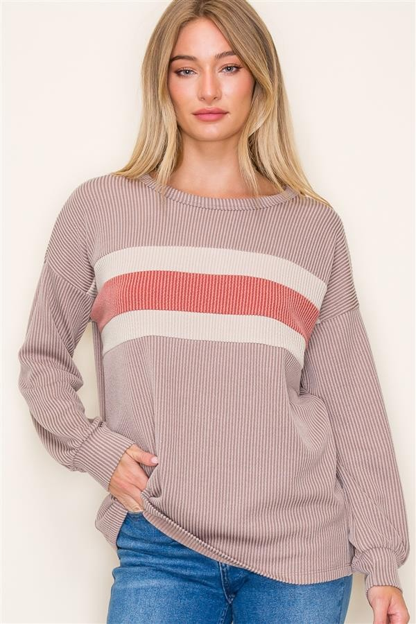 Cocoa Wide Neck Knit Top