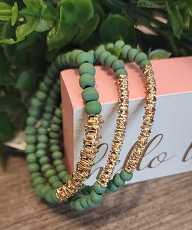Sage w/ Gold Accents - set of 3