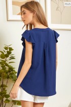 PLUS Casual Solid Top - Navy