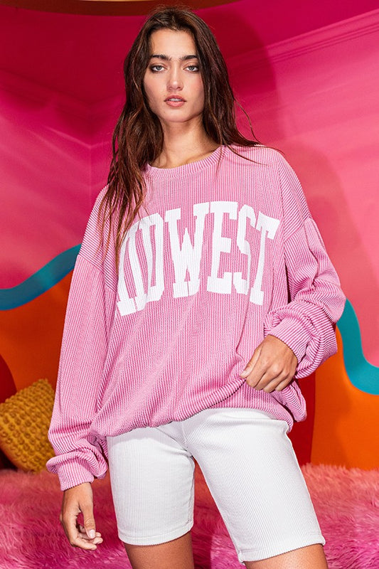 Midwest Comfy Oversize Graphic Sweatshirt