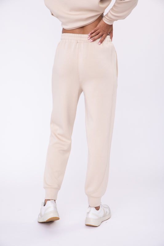 Natural Elevated Contrast Seam Joggers