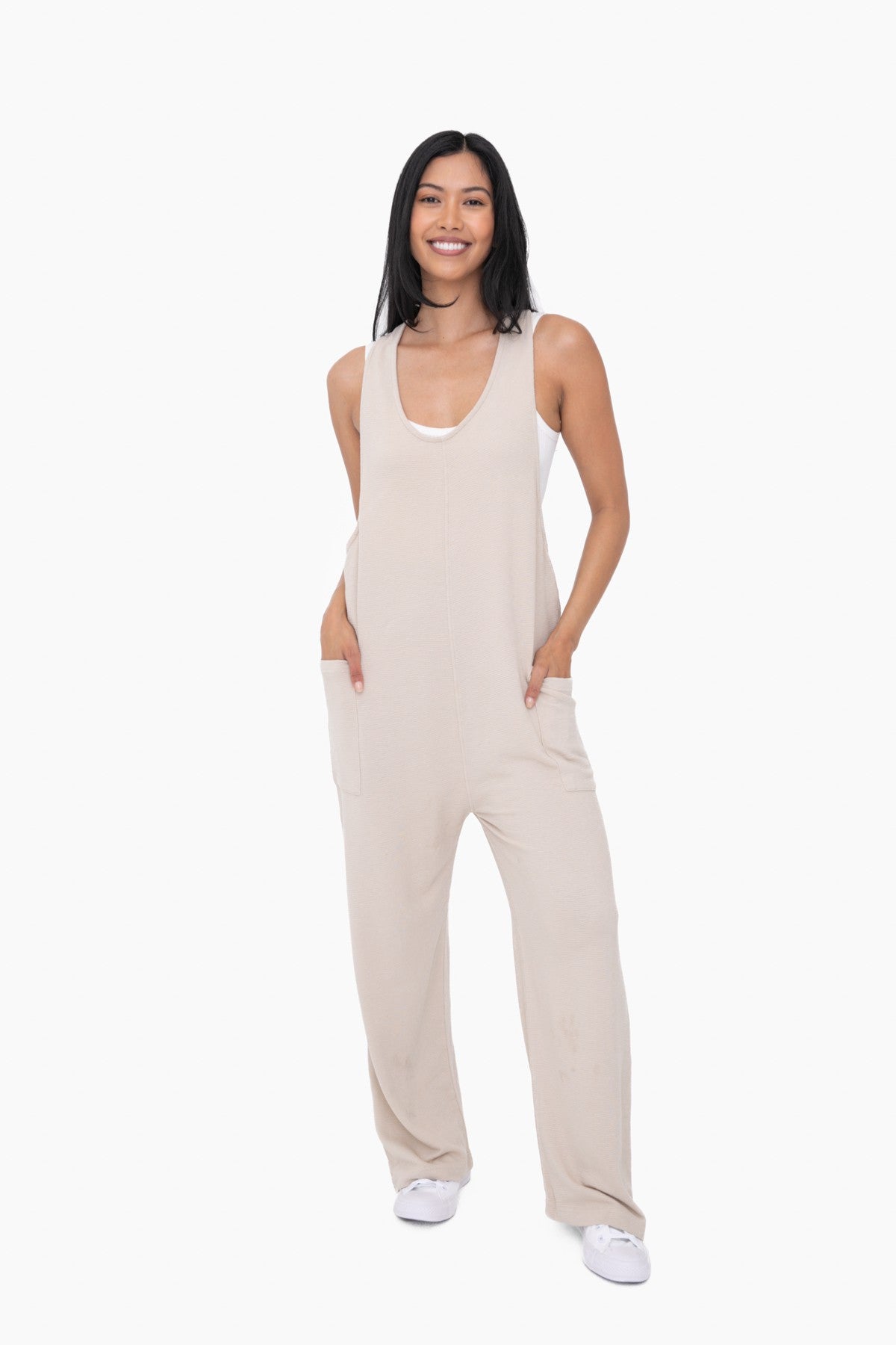 Mineral-Washed Lounge Jumpsuit