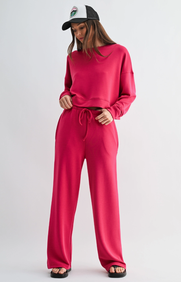 Plum Pink - Laguna Wide Leg Pant