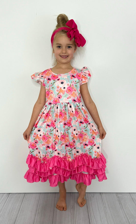 Sherbet Poppy Dress