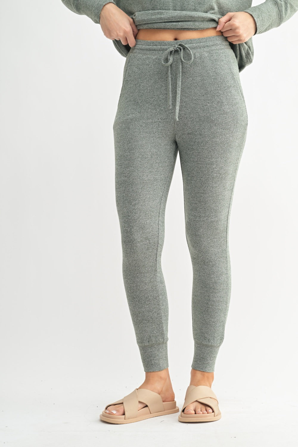 Urban Grey Brushed Hacci Joggers