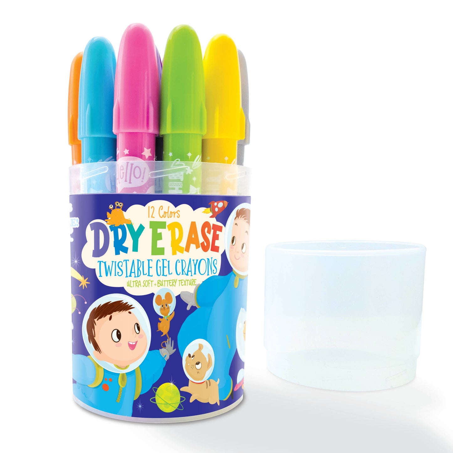 Dry Erase Twistable Gel Crayons- Space Adventure