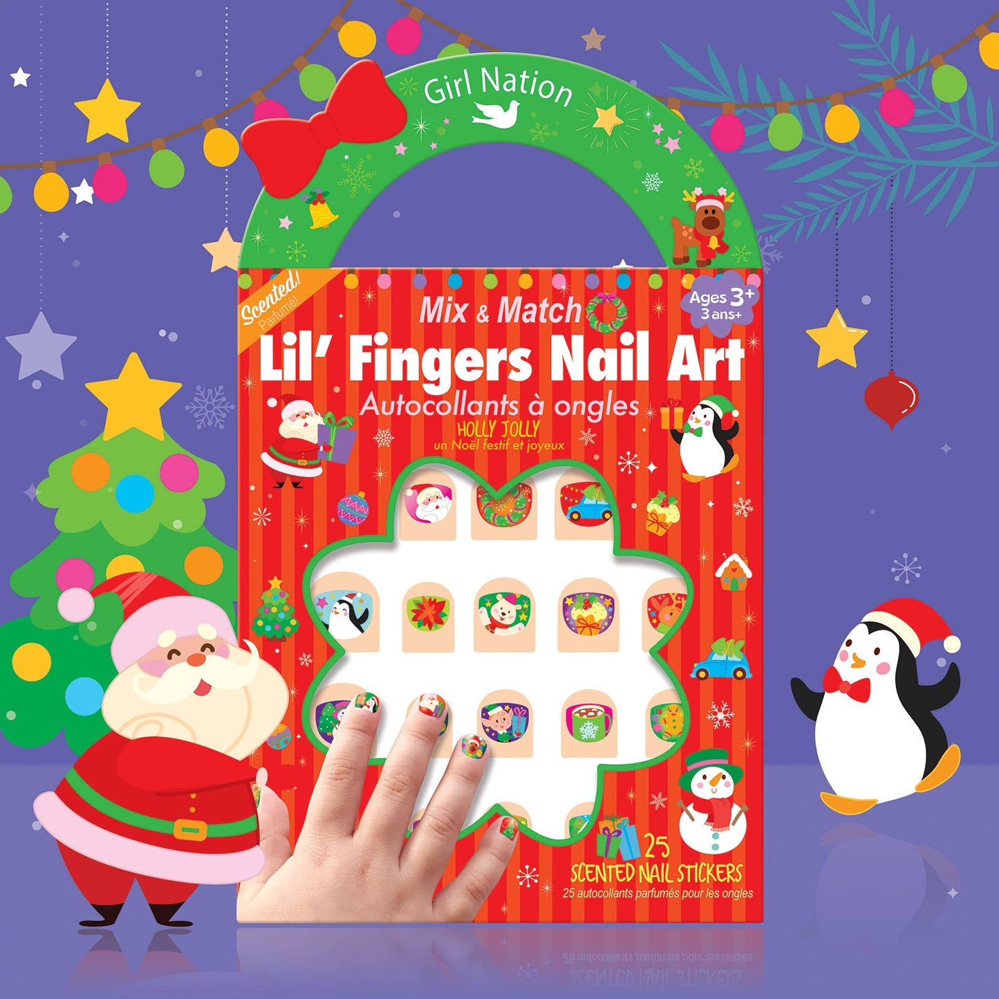 Lil' Fingers Nail Art | Holly Jolly