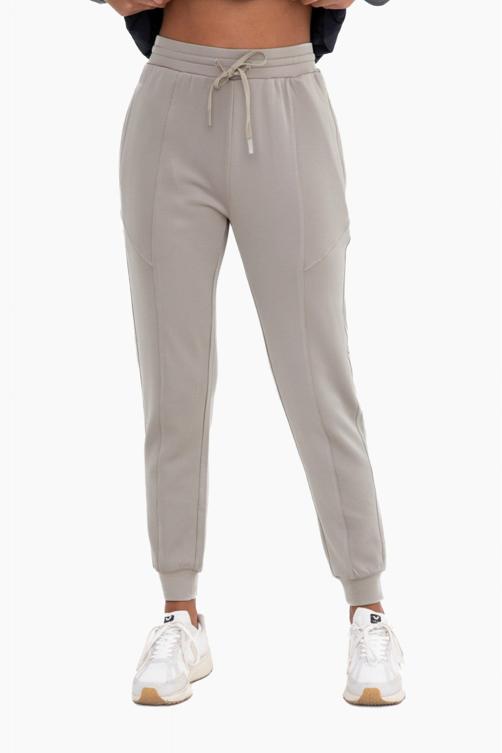Cuffed Joggers with Zip Pockets -Grey