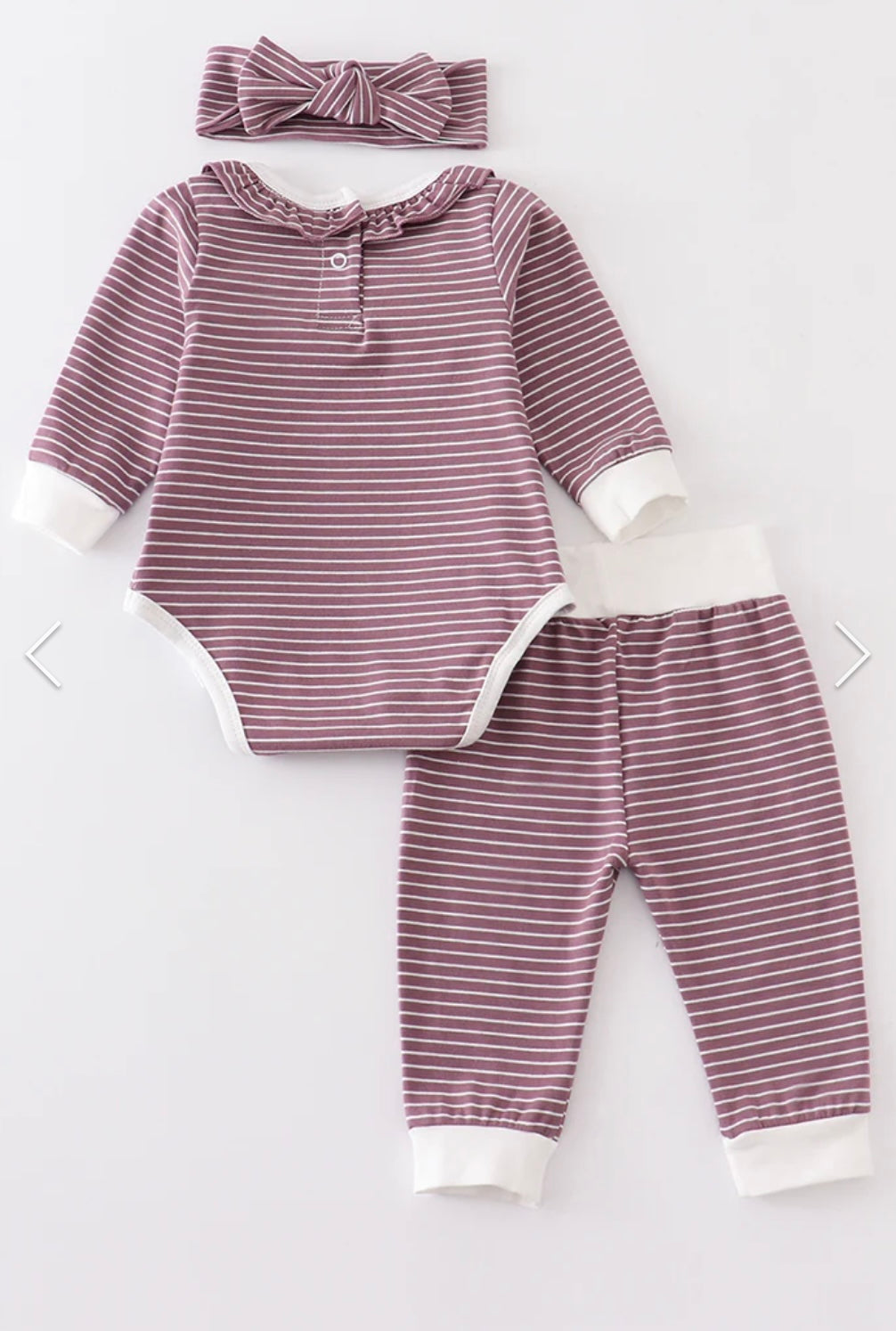Baby Purple Stripe 3-Pc Set