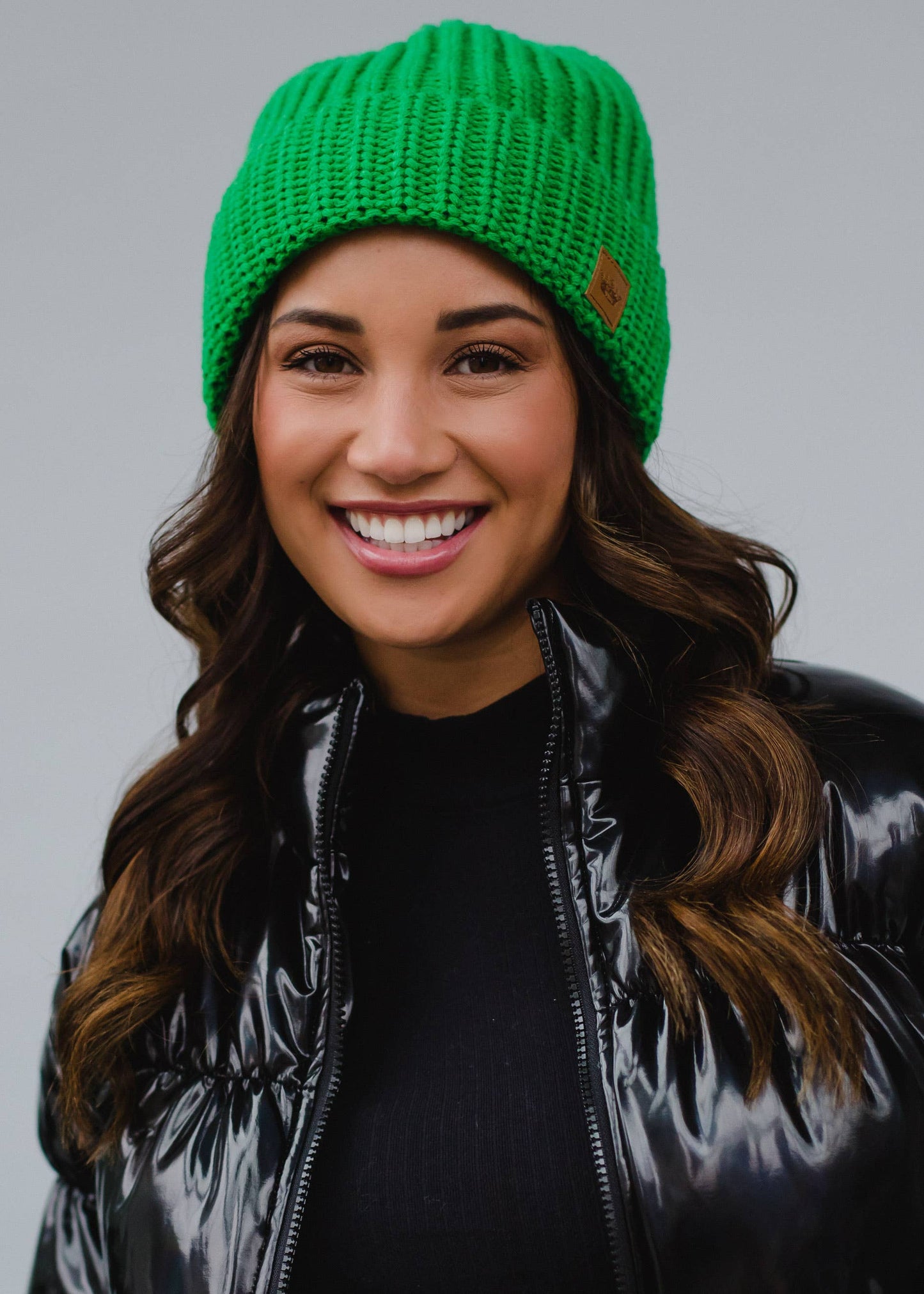 Bright Green Knit Beanie