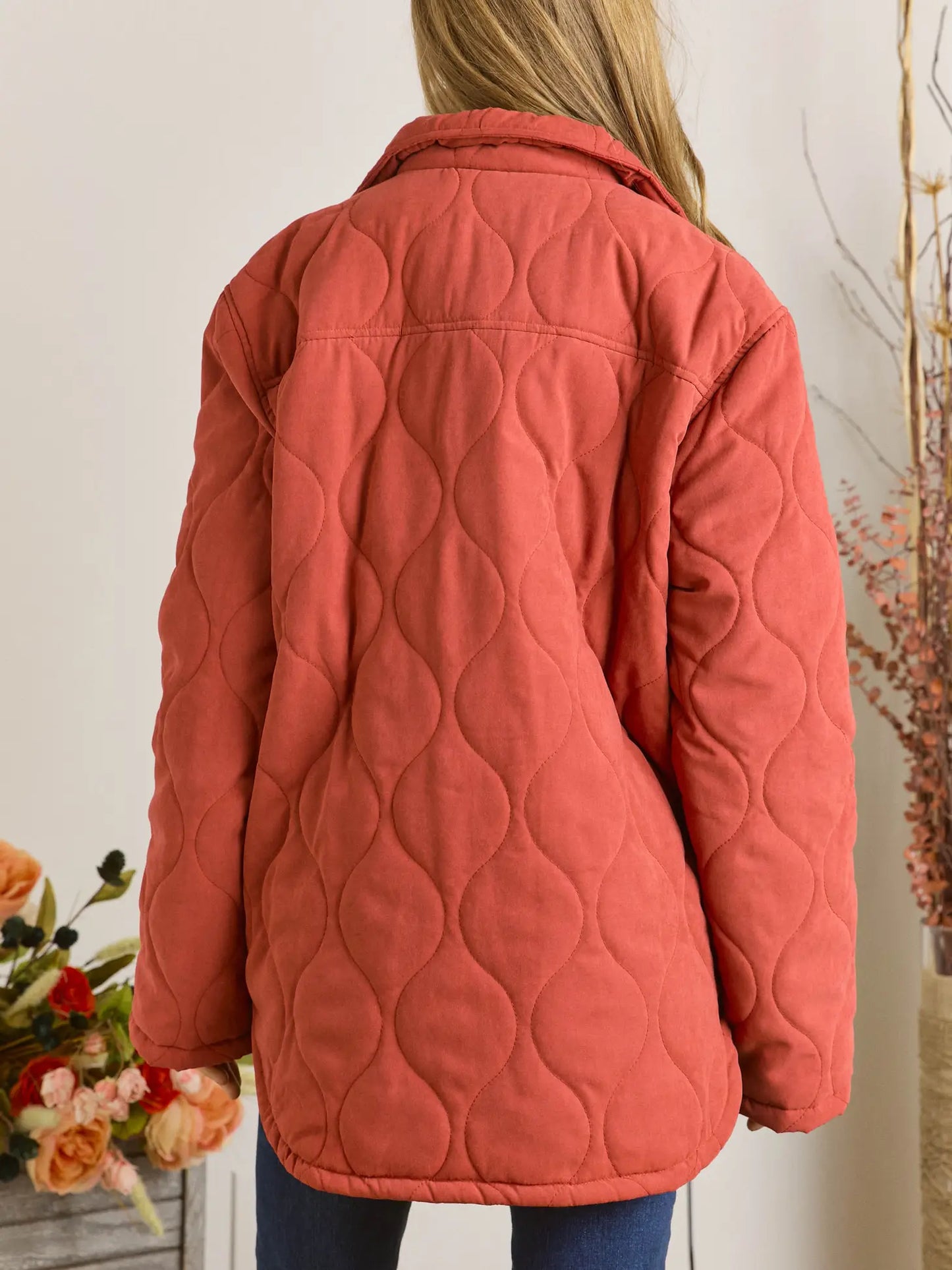 Rust Quilted Jacket