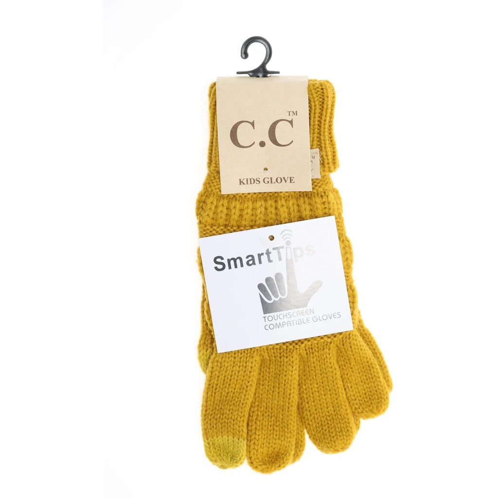 Kids Mustard CC Gloves
