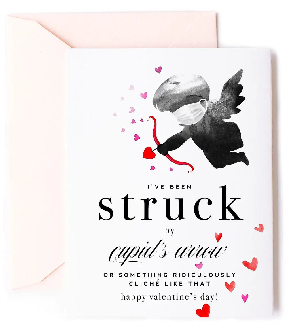 Struck By Cupid’s Arrow VDay Card